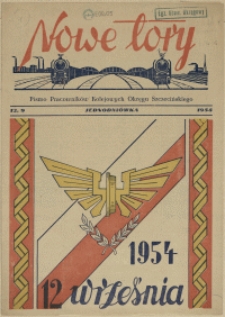 Nowe Tory : pismo pracownik&oacute;w DOKP w Szczecinie. R.1, 1954 Jednodni&oacute;wka z dn. 12 września