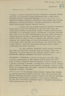 Studenci PAM-u informują : Ulotka nr 7