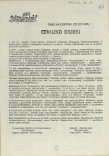 Nasi kandydaci do senatu : nasi kandydaci do sejmu