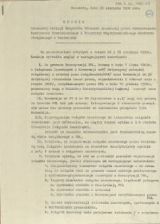 Opinia mieszanej Komisji Ekspert&oacute;w Prawnych powołanej przez wicepremiera Kazimierza Barcikowskiego i Prezydium Międzyzakładowego Komitetu Strajkowego w Szczecinie