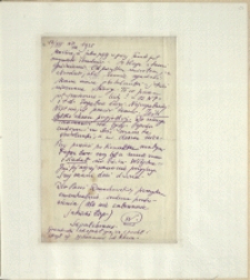 Listy Stanisława Ignacego Witkiewicza do żony Jadwigi z Unrugów Witkiewiczowej. List z 13.08.1925