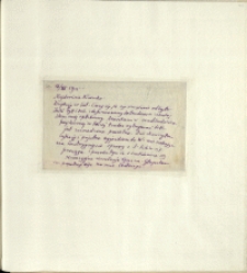 Listy Stanisława Ignacego Witkiewicza do żony Jadwigi z Unrugów Witkiewiczowej. List z 16.11.1925