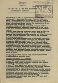 Komunikat MKS NSZZ "Solidarność" Regionu Pomorza Zachodniego. 1981 (27.03)
