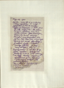 Listy Stanisława Ignacego Witkiewicza do żony Jadwigi z Unrugów Witkiewiczowej. List z 17.04.1926