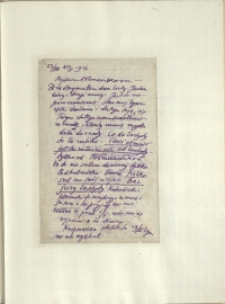 Listy Stanisława Ignacego Witkiewicza do żony Jadwigi z Unrugów Witkiewiczowej. List z 23.04.1926