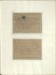 Listy Stanisława Ignacego Witkiewicza do żony Jadwigi z Unrugów Witkiewiczowej. Kartka pocztowa z 05.07.1926. Kartka pocztowa z 14.07.1926