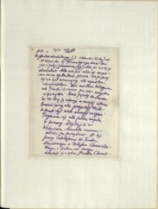 Listy Stanisława Ignacego Witkiewicza do żony Jadwigi z Unrugów Witkiewiczowej. List z 24.07.1926