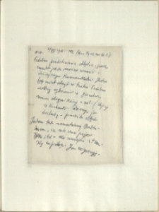 Listy Stanisława Ignacego Witkiewicza do żony Jadwigi z Unrugów Witkiewiczowej. List z 08.08.1926