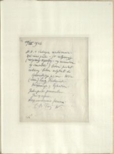 Listy Stanisława Ignacego Witkiewicza do żony Jadwigi z Unrugów Witkiewiczowej. List z 10.08.1926