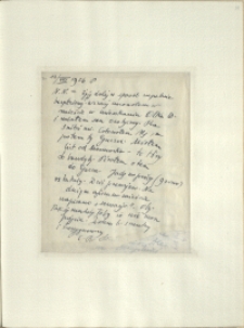 Listy Stanisława Ignacego Witkiewicza do żony Jadwigi z Unrugów Witkiewiczowej. List z 12.08.1926