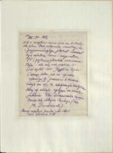 Listy Stanisława Ignacego Witkiewicza do żony Jadwigi z Unrugów Witkiewiczowej. List z 18.08.1926