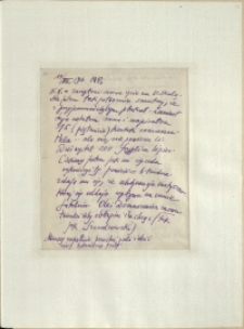Listy Stanisława Ignacego Witkiewicza do żony Jadwigi z Unrug&oacute;w Witkiewiczowej. List z 18.08.1926