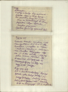 Listy Stanisława Ignacego Witkiewicza do żony Jadwigi z Unrugów Witkiewiczowej. List z 16.11.1926; List z 17.11.1926