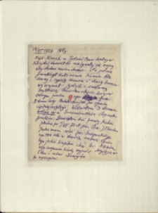 Listy Stanisława Ignacego Witkiewicza do żony Jadwigi z Unrugów Witkiewiczowej. List z 21.11.1926
