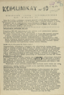 Komunikat Ośrodka Informacji NZS Szczecin. 1981 nr 10