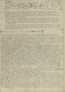 Komunikat Ośrodka Informacji NZS Szczecin. 1981 nr 12