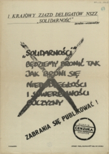 1 Krajowy Zjazd Delegatów NSZZ "Solidarność" : Gdańsk - wrzesień 81