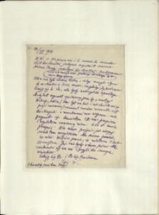 Listy Stanisława Ignacego Witkiewicza do żony Jadwigi z Unrugów Witkiewiczowej. List z 17.06.1927