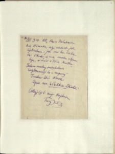 Listy Stanisława Ignacego Witkiewicza do żony Jadwigi z Unrugów Witkiewiczowej. List z 21.06.1927