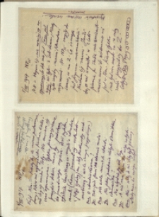 Listy Stanisława Ignacego Witkiewicza do żony Jadwigi z Unrugów Witkiewiczowej. List z 05.07.1927. List z 06.07.1927.