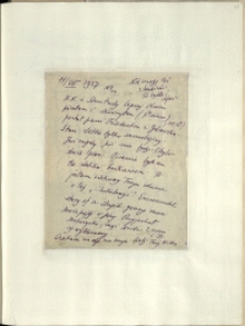 Listy Stanisława Ignacego Witkiewicza do żony Jadwigi z Unrugów Witkiewiczowej. List z 14.08.1927