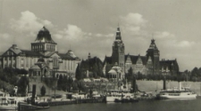 Stettin, Blick auf Hakenterrasse, Museum und Regierungsgebäude