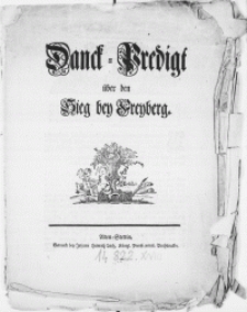 Danck-Predigt über den Sieg bey Freyberg