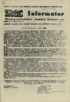 Informator Międzyzakładowej Komisji Robotniczej. 1981 nr 6