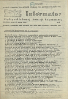 Informator Międzyzakładowej Komisji Robotniczej. 1981 nr 8