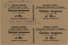 [Bilet] Opłata targowa za 1 sztukę kóz