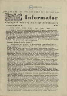 Informator Międzyzakładowej Komisji Robotniczej. 1981 nr 23