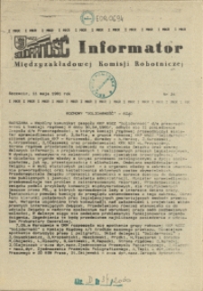 Informator Międzyzakładowej Komisji Robotniczej. 1981 nr 24