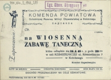 Zaproszenie : [na Wiosenną Zabawę Taneczną]