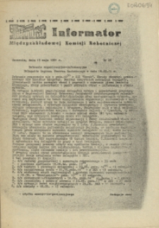 Informator Międzyzakładowej Komisji Robotniczej. 1981 nr 29