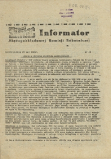 Informator Międzyzakładowej Komisji Robotniczej. 1981 nr 28