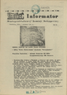 Informator Międzyzakładowej Komisji Robotniczej. 1981 nr 29
