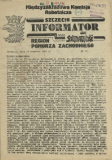 Informator Międzyzakładowej Komisji Robotniczej. 1981 nr 33