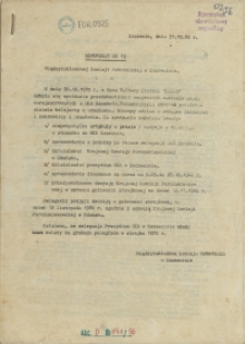 Komunikat Międzyzakładowej Komisji NSZZ "Solidarność". 1980 nr 12