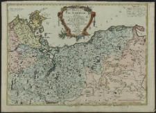 Duch&eacute; de Pomeranie contenant les Duches de Stettin, de Wolgast, de Bardt, de Cassubie, de Vandalie, la Principaut&eacute; et sle de Rugen, le Comt&eacute; de Gutzkow les Seigneuries de Louwenbroch et de Butow