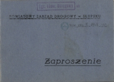 Zaproszenie : Powiatowy Zarząd Drogowy w Słupsku