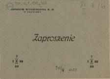 Zaproszenie : [na uroczystości związane z obchodem 4-ej rocznicy powołania Milicji Obywatelskiej]