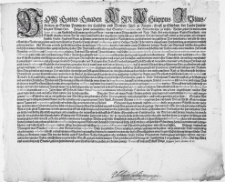Von Gottes Gnaden Wir Philippus Julius, Hertzog zu Stettin Pommern [...] Fuegen hiemit menniglichen, was Standes, Condition oder Wesens die seyn, zu wissen, Welcher gestalt für diesem etwa Anno 1612. am Kayserlichen Cammergericht zu Speyr, unterm namen Bürgermeister und Raht [...] Stadt Stralsundt, eine Schrifft eingeben, darein Wir für einen Landfriedbrecher ungeschewet außgeschreyen [...] So haben Wir keinen lengern umbgang haben können, uns der erleubten [...] defension zugebrauchen, und damit Unserm [...] Namen und reputation [...] zu verwaren und zu schützen [...] : [Dat.] Datum off unserm Schloß Wolgast den 20 Junii, Anno 1617