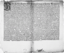 Von Gottes Gnaden Wir Frantz Hertzog zu Stettin, Pommern [...] setzen ausser allen zweiffel ihr werdet, neben uns, allerseits mit grossem mercklichem schaden empfunden haben, in was betrübten [...] zustandt das Müntzwesen numehr geraten [...] Gebieten und befehlen auch darauff euch [...] wollendt [...] in ewren gepieten niemandts [...] vorsätzlicher massen, handelen oder tädigen würde, leidet, noch geduldet [...] die Ubertreter [...] gepürlichen verfolget, zu [...] bestraffung zugleich anhalten [...] : [Dat.] Gegeben in [...] Stadt Alten Stettin den 30. Septembris Anno 1620