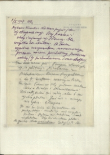 Listy Stanisława Ignacego Witkiewicza do żony Jadwigi z Unrugów Witkiewiczowej. List z 05.10.1927