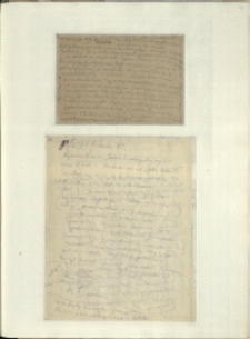 Listy Stanisława Ignacego Witkiewicza do żony Jadwigi z Unrugów Witkiewiczowej. Kartka pocztowa z 07.10.1927. List z 09.10.1927