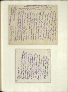 Listy Stanisława Ignacego Witkiewicza do żony Jadwigi z Unrugów Witkiewiczowej. List z 21.10.1927. List z 22.10.1927.