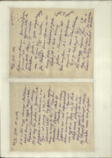 Listy Stanisława Ignacego Witkiewicza do żony Jadwigi z Unrugów Witkiewiczowej. List z 28.10.1927. List z 29.10.1927.