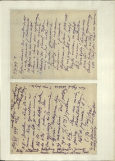 Listy Stanisława Ignacego Witkiewicza do żony Jadwigi z Unrugów Witkiewiczowej. List z 02.11.1927. List z 30.11.1927.