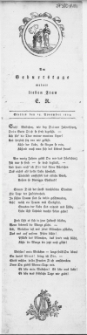 Am Geburtstage meiner lieben Frau E. R. : Stettin den 17. November 1804