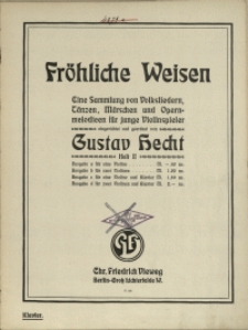 Fr&ouml;hliche Weisen : eine Sammlung von Volksliedern, T&auml;nzen, M&auml;rschen und Opernmelodieen f&uuml;r junge Violinspieler H 2